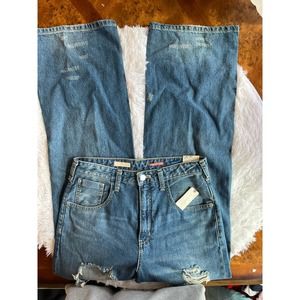 Anthropologie Pilcro Jeans Ripped Denim Size 27 NWT